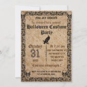 spookkige gothic, halloween party-uitnodiging kaart (Voorkant)