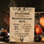  spookkige gothic, halloween party-uitnodiging kaart