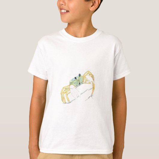 Spookkrab in geel tot lichtgroen t-shirt (Voorkant)