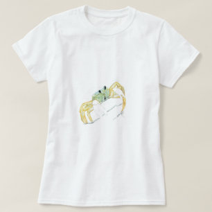 Spookkrab in lichtgroen tot geel t-shirt