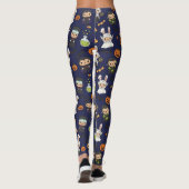 Spooklet Halloween Geest Pompoen Print Leggings (Achterkant)