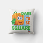 Spookley de Vierkante Pompoen | DURF VIERKANT TE Z Kussen (Achterkant)