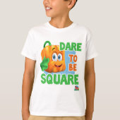 SPOOKLEY THE SQUARE POMPOEN - DURF VIERKANT TE ZIJ T-SHIRT (Voorkant)