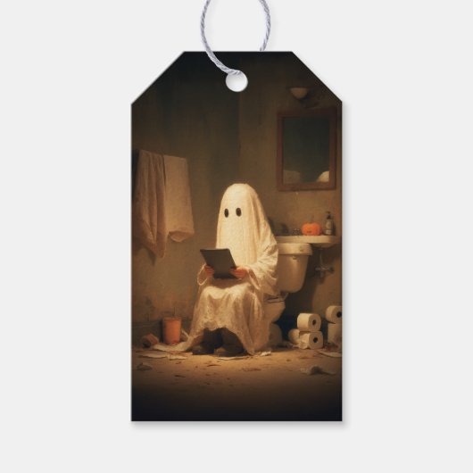 Spooklezing in het achterkamertje cadeaulabel (Voorkant)