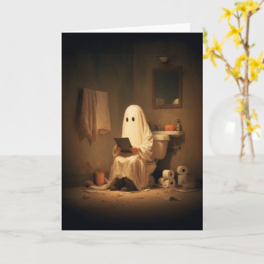 Spooklezing in het achterkamertje kaart (Gele Bloem)