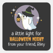 Spooklicht als feestfavoriet voor Halloween Vierkante Sticker (Voorkant)