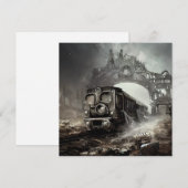 Spooklocomotief spooktrein  feestdagenkaart (Voorkant / Achterkant)