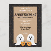 Spookltacular Halloween Party Ghost Trick or treat Uitnodiging Briefkaart (Voorkant)