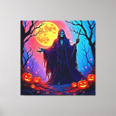 Spookmaan Doodskreet Ontwerp Canvas Afdruk (Voorkant)