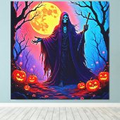 Spookmaan Doodskreet Ontwerp Canvas Afdruk (Insitu (Houten vloer))