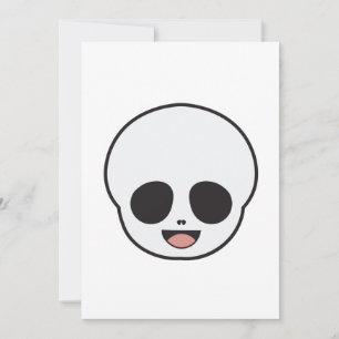 Spookmasker Skelet Chibi Pastel Goth Halloween Kaart