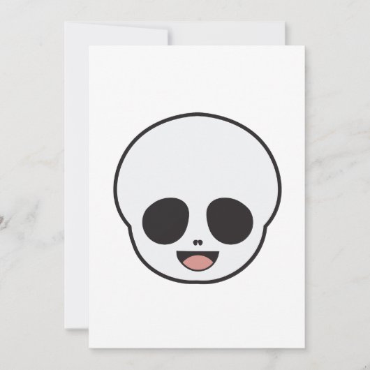 Spookmasker Skelet Chibi Pastel Goth Halloween Kaart (Voorkant)