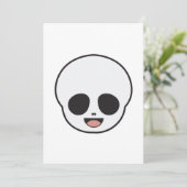 Spookmasker Skelet Chibi Pastel Goth Halloween Kaart (Staand voorkant)