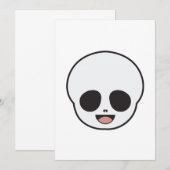 Spookmasker Skelet Chibi Pastel Goth Halloween Kaart (Voorkant / Achterkant)