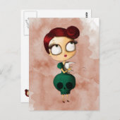 Spookmeisje met Opossum Briefkaart (Voorkant / Achterkant)