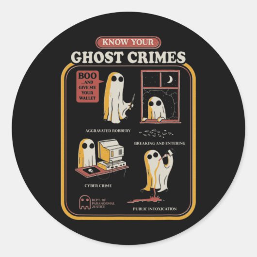 Spookmisdaden Ronde Sticker (Voorkant)