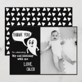 Spookmonster bedankkaart met foto (Voorkant / Achterkant)