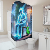 spookmuzikant douchegordijn (In situ)