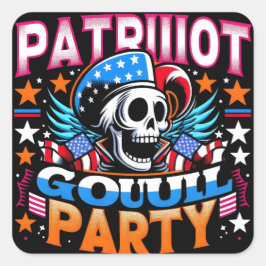 Spookmythe en patriottisme in de Pop Vierkante Sticker
