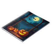 Spooknacht heldere lichten aangepaste naam notitieboek (Linkerzijde)