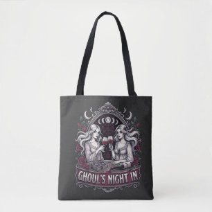 Spooknacht met Griezels in Griezelige Wijn Tarot H Tote Bag