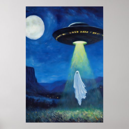 Spookontvoering Kunstprint Spooky Sci-Fi Halloween Poster (Voorkant)
