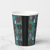 Spookpapier Bord Papieren Bekers (Rechts)