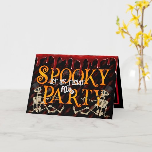 Spookpartij Kaart (Gele Bloem)