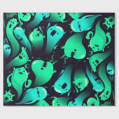 spookpatroon cadeaupapier (Vlak)