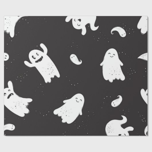 spookpatroon cadeaupapier (Vlak)