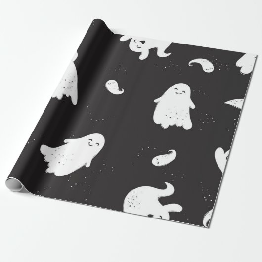 spookpatroon cadeaupapier (Uitgerold)