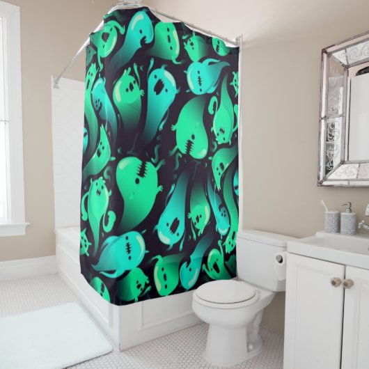 spookpatroon douchegordijn (In situ)