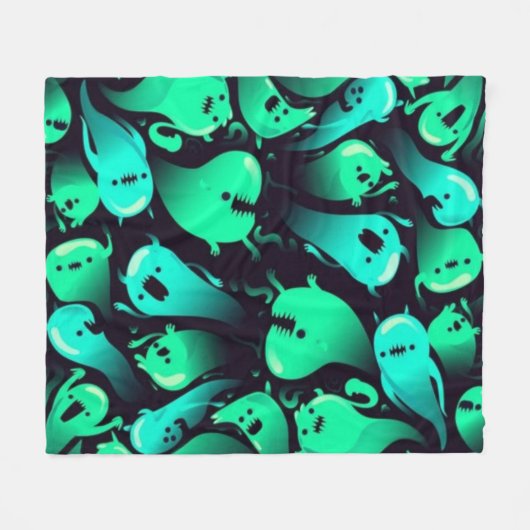 spookpatroon fleece deken (Voorkant (Horizontaal))