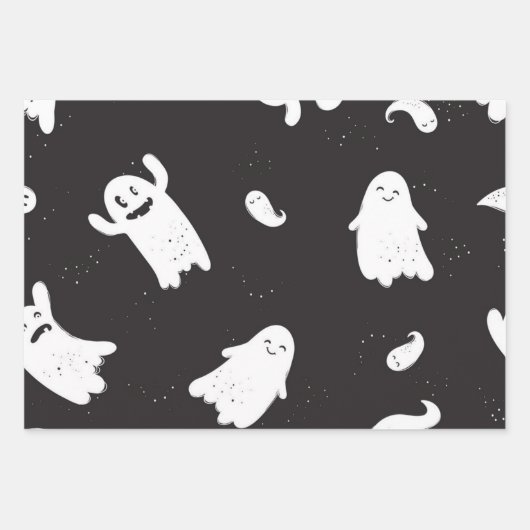 spookpatroon inpakpapier vel (Voorkant)