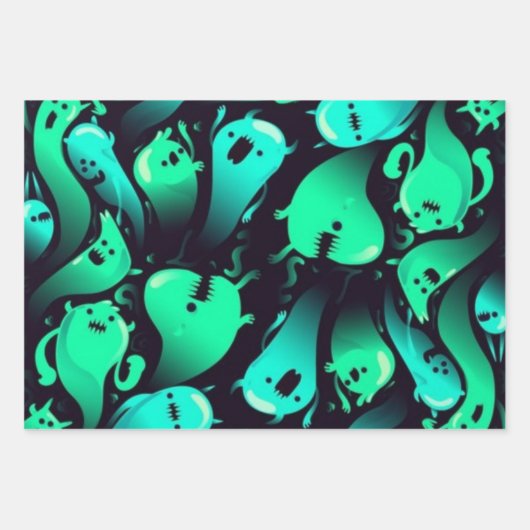 Spookpatroon Inpakpapier Vel (Voorkant)