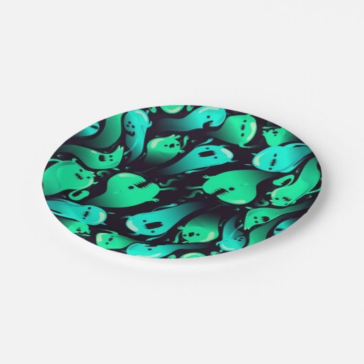 spookpatroon papieren bordje (Gekanteld)