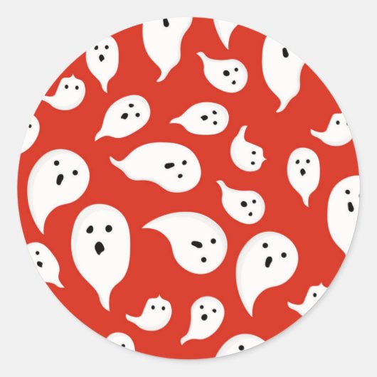 spookpatroon ronde sticker (Voorkant)