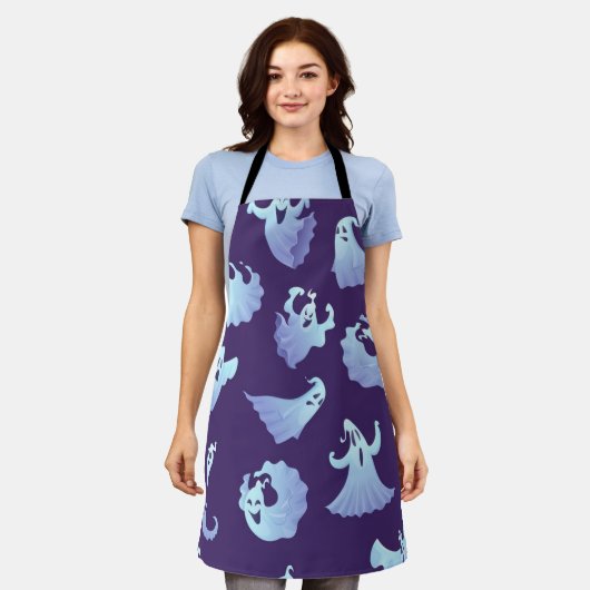 spookpatroon schort (Gedragen)