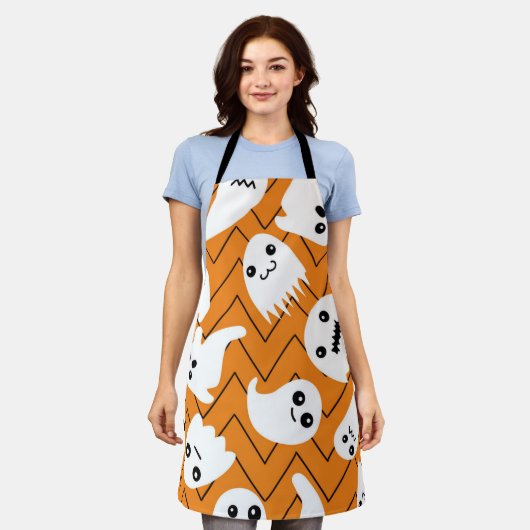 spookpatroon schort (Gedragen)