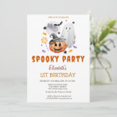 Spookpompoen Griezelfeest Verjaardag Kaart (Staand voorkant)