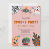 Spookpompoen verjaardag Halloween Kaart (Voorkant)