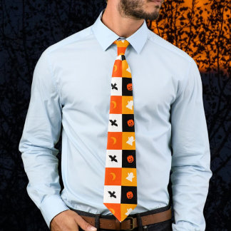 Spookpompoen Vleermuis Maan Trick or Treat Stropdas