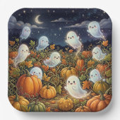 Spookpompoenveld Papieren Bordje (Voorkant)