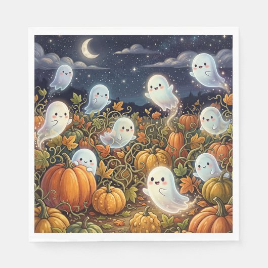 Spookpompoenveld Servet (Voorkant)