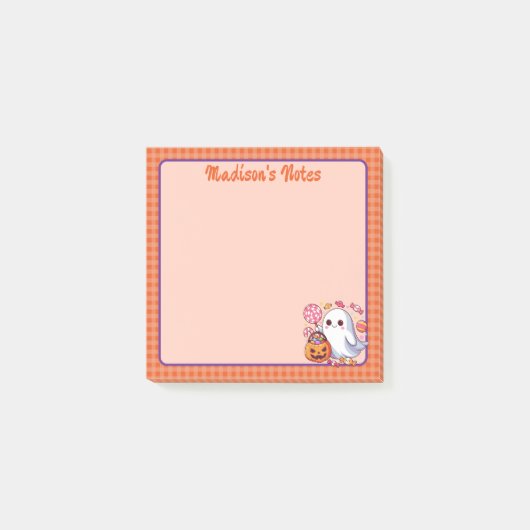 Spookpret Geesten en Snoepjes Custom Post-it® Notes (Voorkant)