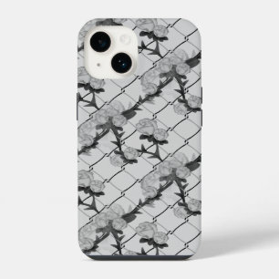 Spookroos die een hekwerk van schakels naadloos be iPhone 14 hoesje