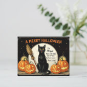 Spooks & Grins: Een vrolijk Halloween Briefkaart (Staand voorkant)