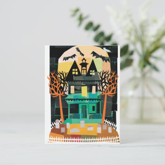 Spooks van het gehakte huis briefkaart (Staand voorkant)