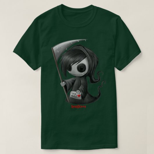Spookscene Emo Skeleton Grim Reaper Gothic Alt T-shirt (Design voorkant)