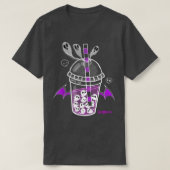 Spookscene Ghos-Tea Spooky Boba Emo Gothic Alt Pur T-shirt (Design voorkant)